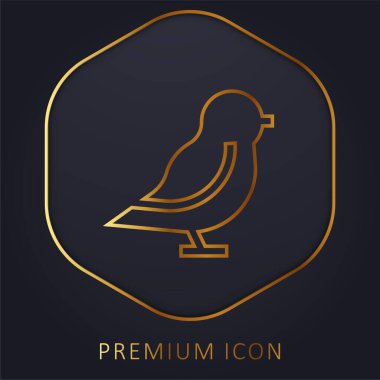 Kuş altın çizgisi premium logosu veya simgesi