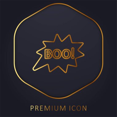 Boo altın çizgi prim logosu veya simgesi