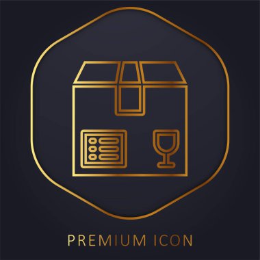 Altın çizgi prim logosu veya simgesi
