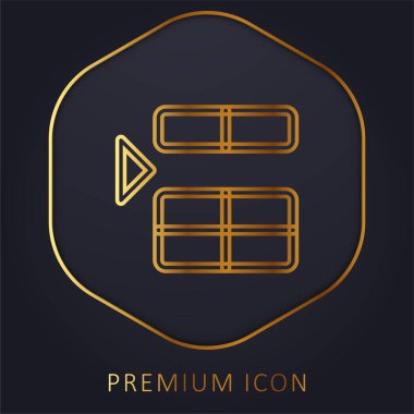 Altın çizginin üstünde premium logo veya simge