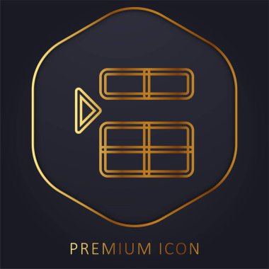 Above golden line premium logo or icon clipart