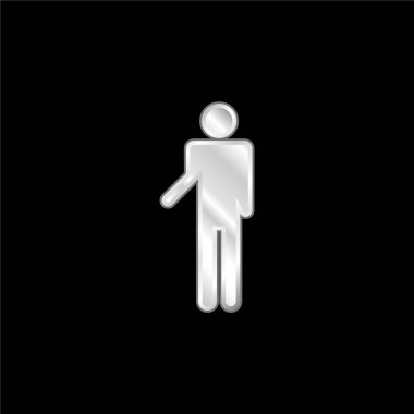 Temel Silüet gümüş kaplama metalik simge