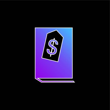 Kitap mavi gradyan vektör simgesi