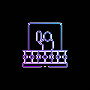 Balkon mavi gradyan vektör simgesi