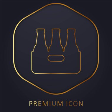 Bira altın çizgisi prim logosu veya simgesi