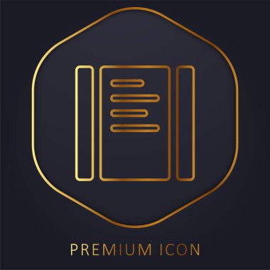 Yatay olarak altın çizgili logo veya simgeyi kaydırmak için Siyah Metin Sayfası