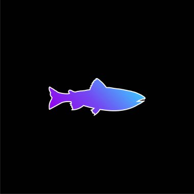 Amago Balık Şekli mavi eğimli vektör simgesi