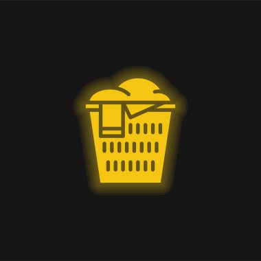 Sepet sarısı parlak neon simgesi