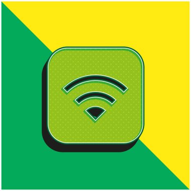 Apple Green ve sarı modern 3d vektör simgesi logosu