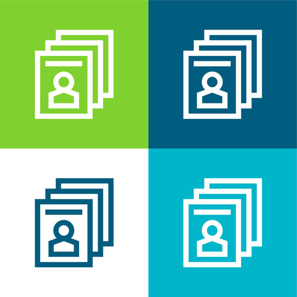 Ballot Flat four color minimal icon set