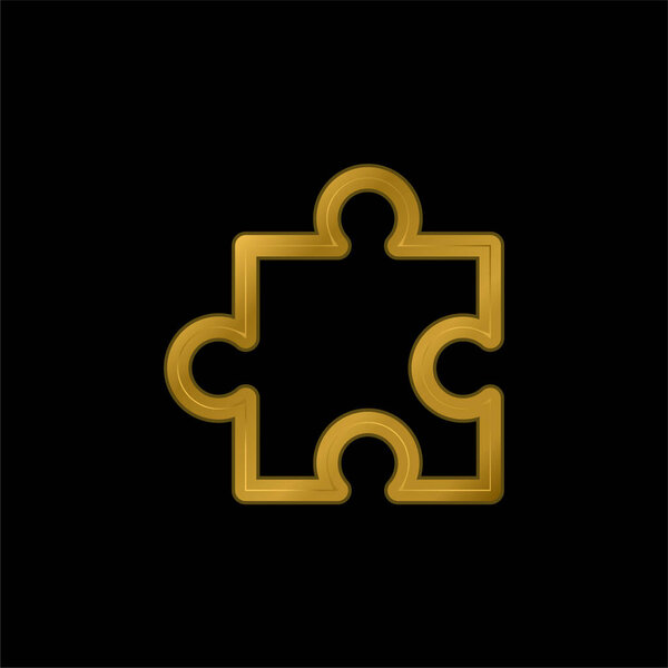 Add On gold plated metalic icon or logo vector