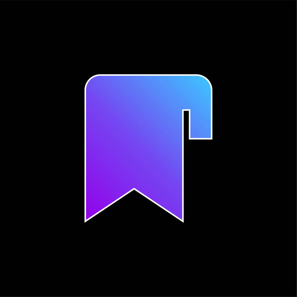 Bookmark blue gradient vector icon