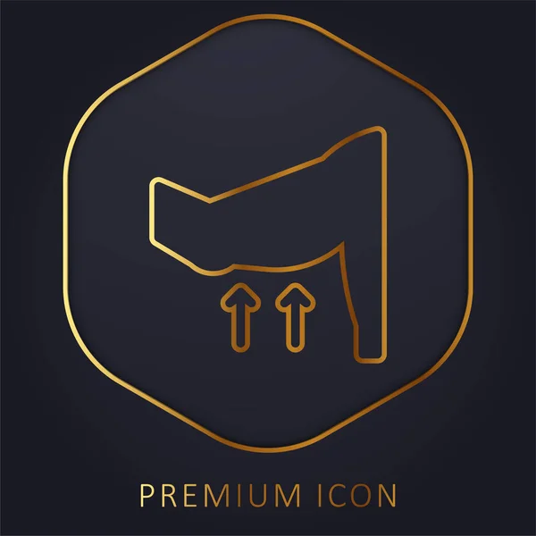 Braço Dourado Linha Premium Logotipo Ícone —  Vetores de Stock