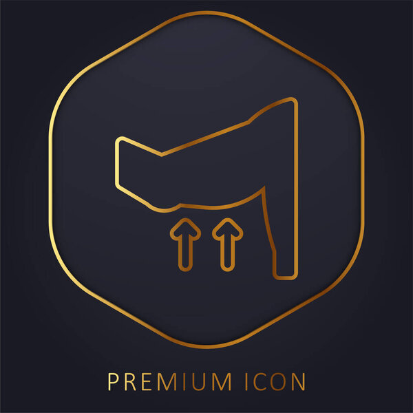 Arm golden line premium logo or icon