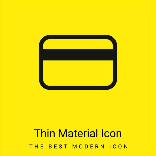 Большая кредитная карта минимальный ярко-желтый материал значок