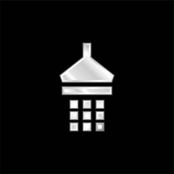 Покрытый серебром металлический значок ванной комнаты