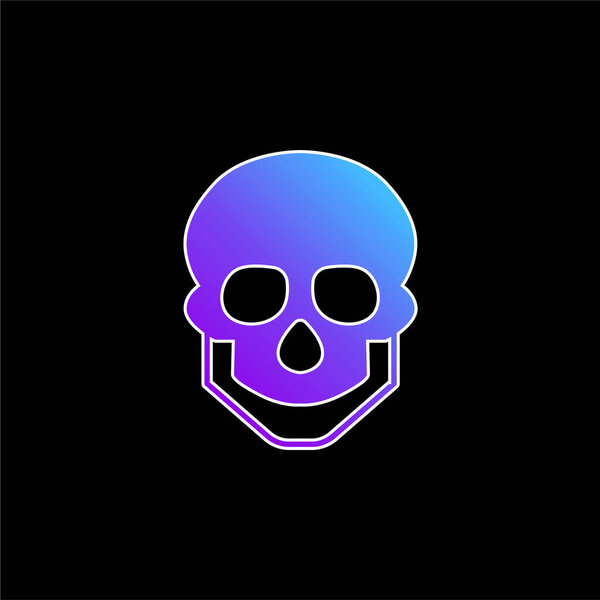 Big Skull blue gradient vector icon