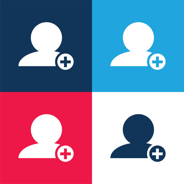 Добавить интерфейс "Люди" черного цвета со знаком плюс в виде маленького круга синего и красного цвета.