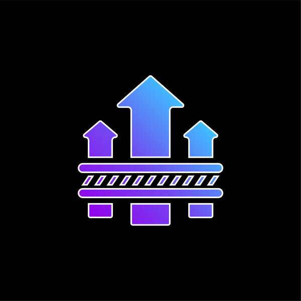 Символ синего градиента ткани