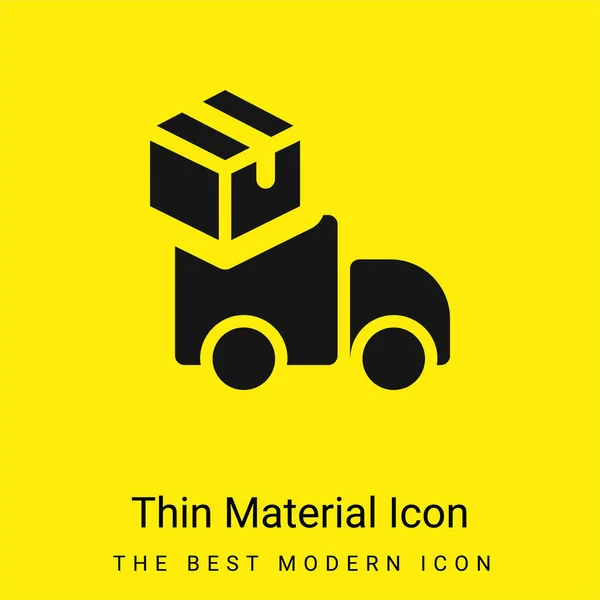stock vector Box minimal bright yellow material icon