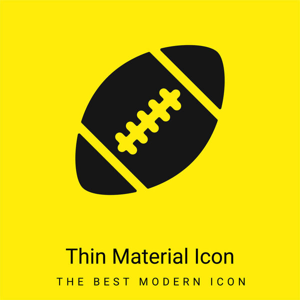 American Football Minimal Bright Yellow Material Icon — Stock Vector
