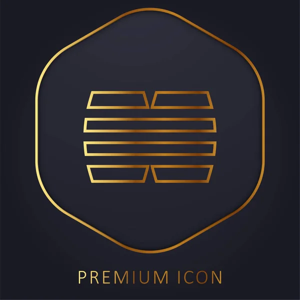Fässer Goldene Linie Premium Logo Oder Symbol — Stockvektor