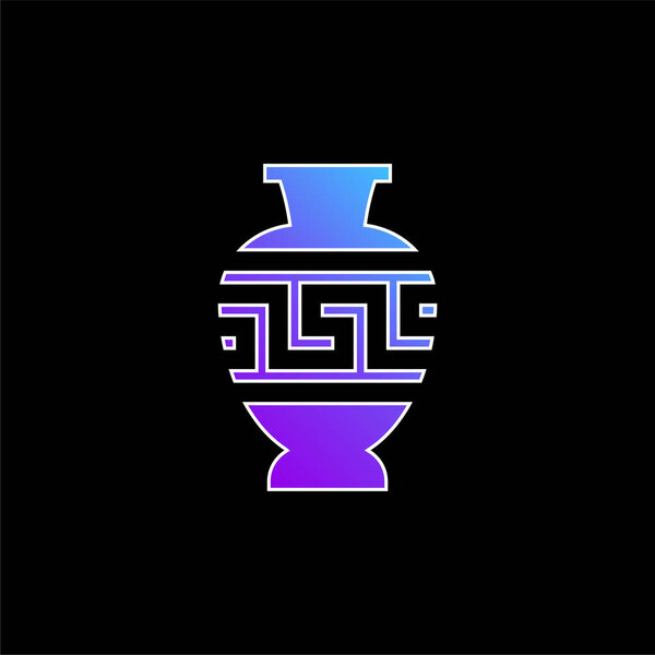 Amphora blue gradient vector icon