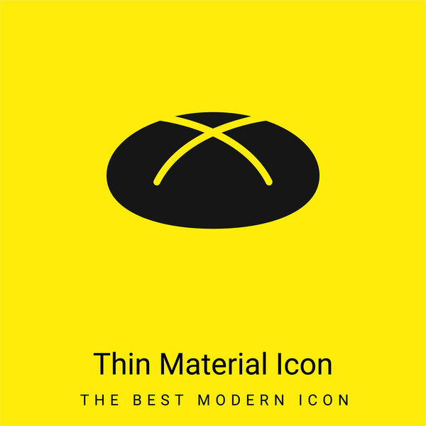 Хлеб минимальный ярко-желтый значок материала