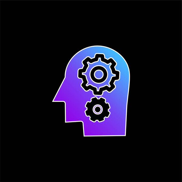 Значок синего градиента мозгового штурма