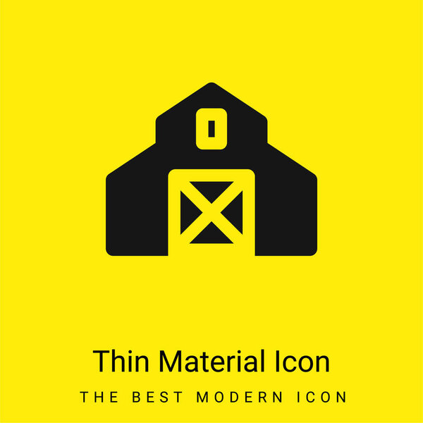 Barn minimal bright yellow material icon