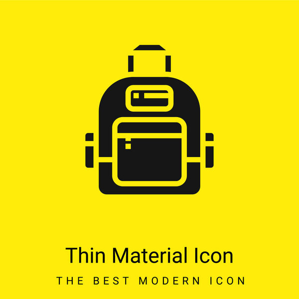 Backpack minimal bright yellow material icon