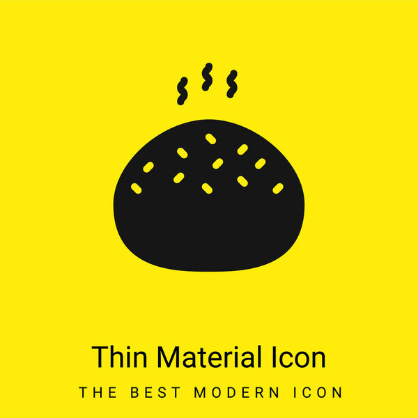 Хлеб рулон минимальный ярко-желтый значок материала