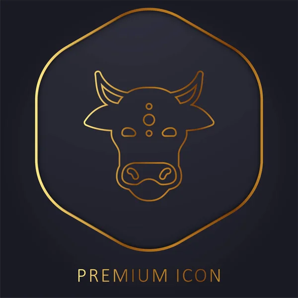 Animal Golden Line Premium Logo Icon — Stock Vector