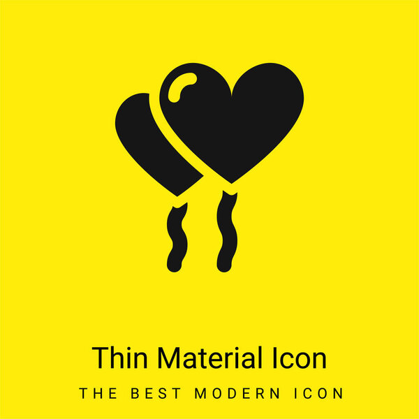 Balloons minimal bright yellow material icon