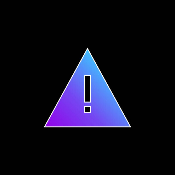 Alert blue gradient vector icon
