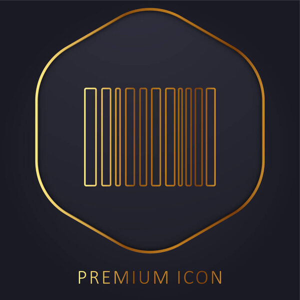 Barcode Lines golden line premium logo or icon