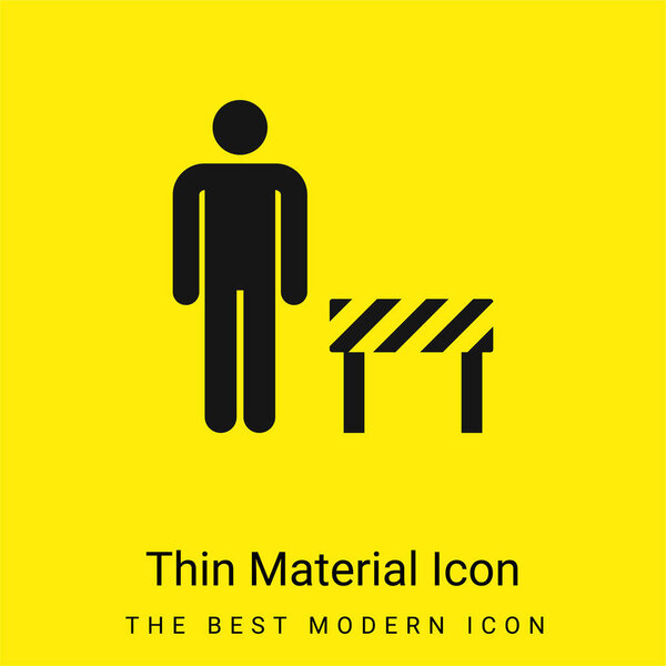 Barrier minimal bright yellow material icon