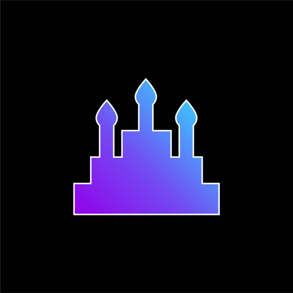 Значок синего градиента торта