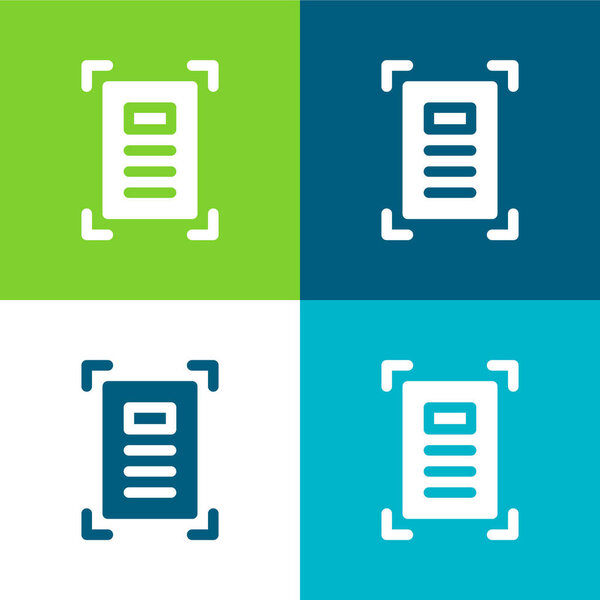 Четырехцветный минимальный набор значков