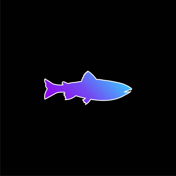 Amago Fish Shape blue gradient vector icon