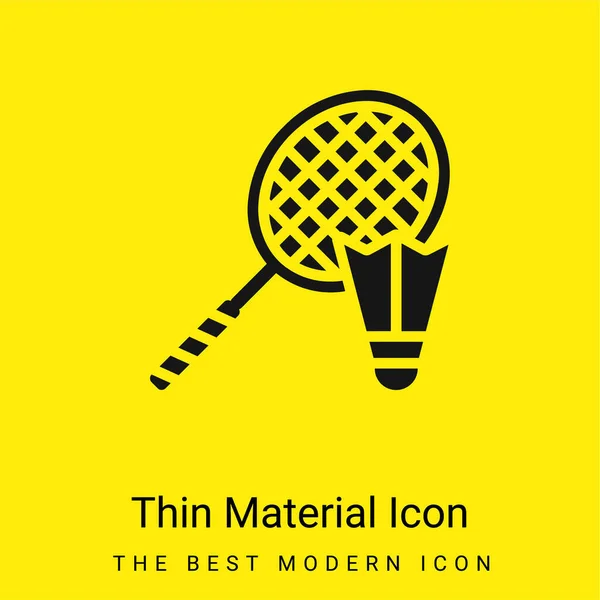 Badminton 최소밝은 노란색 아이콘 — 스톡 벡터