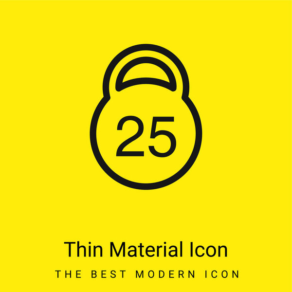 25 Kilos Weight minimal bright yellow material icon
