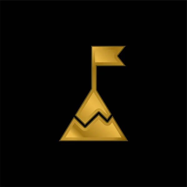 Achievement Gold Plated Metalic Icon — 스톡 벡터