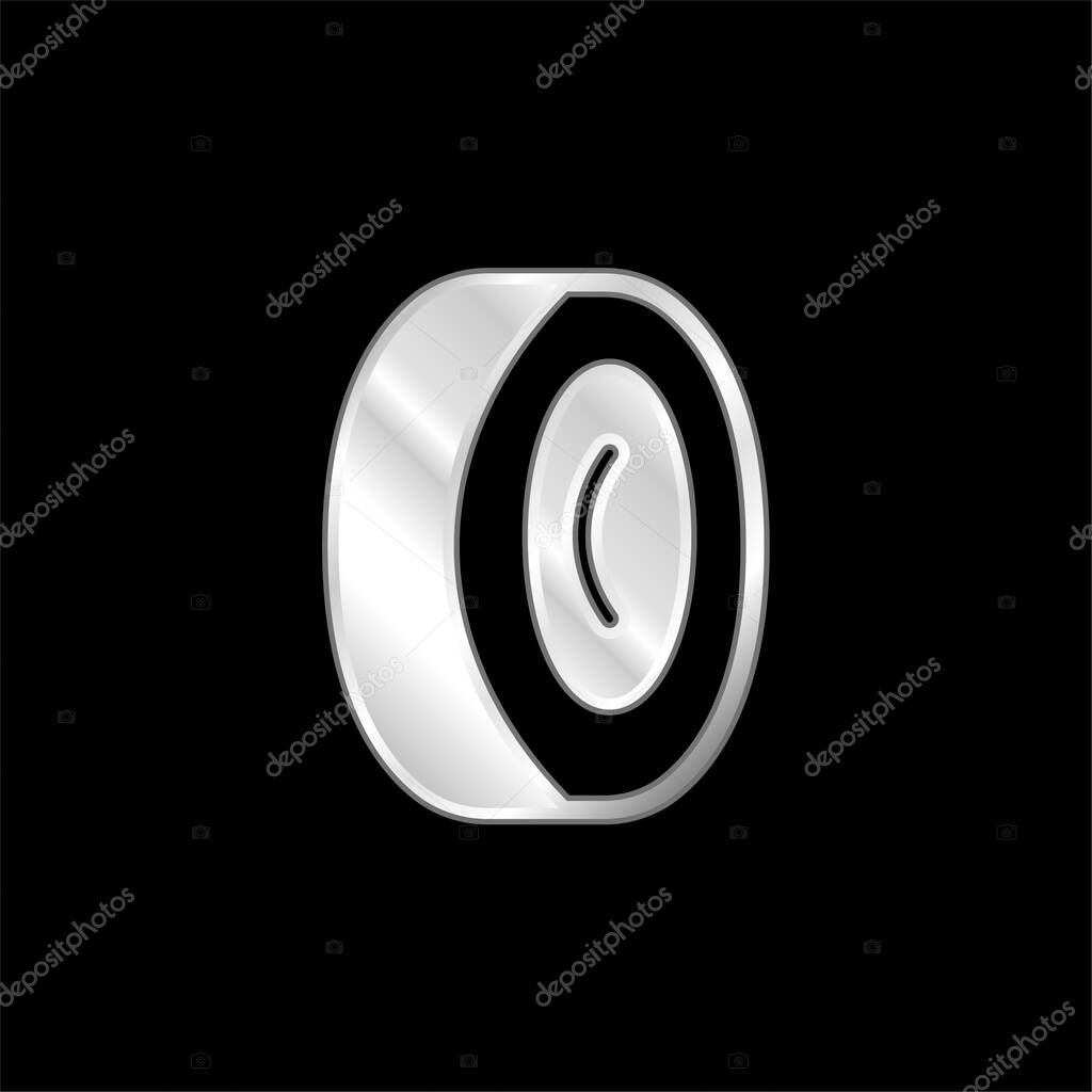 Alloy Wheel silver plated metallic icon