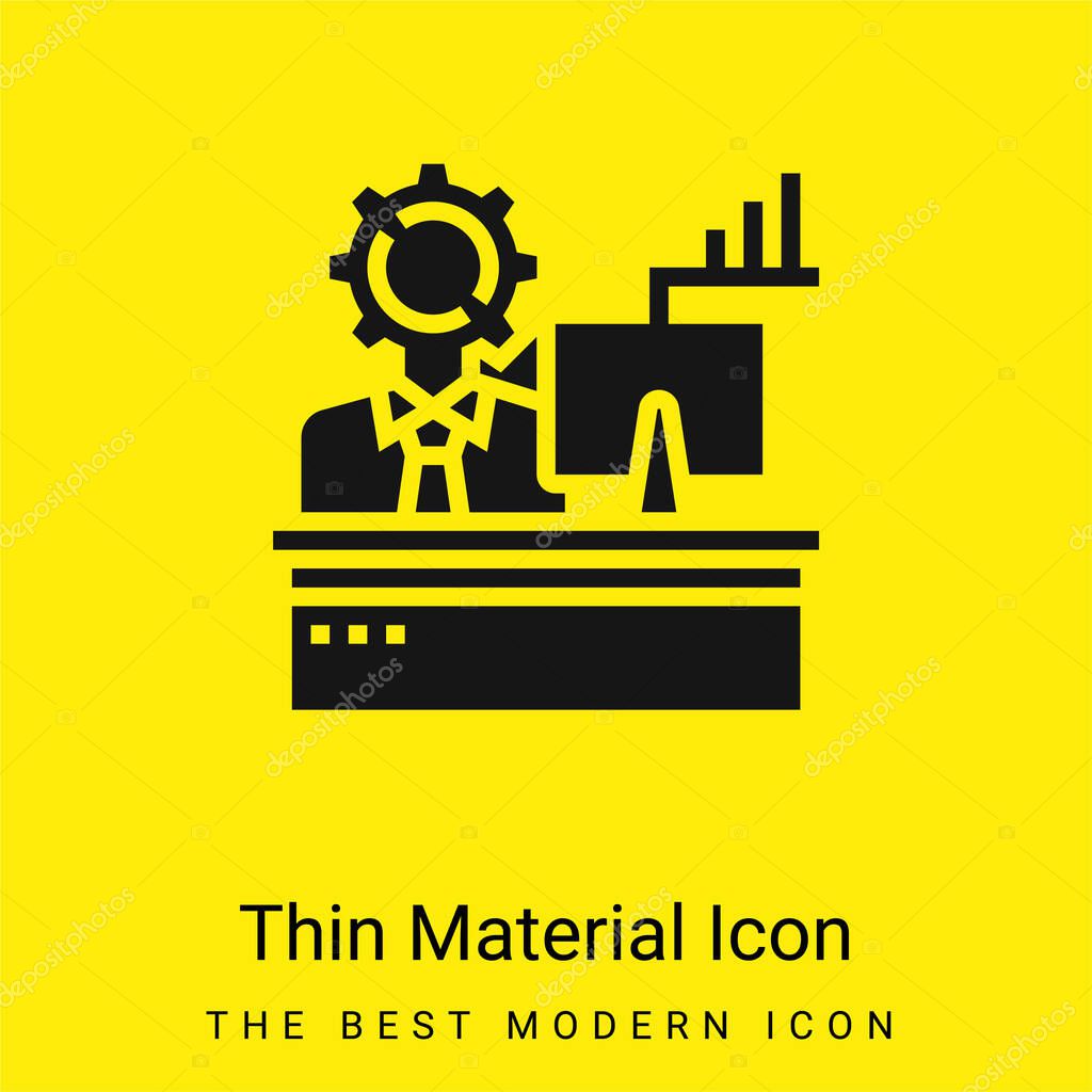 Analysis minimal bright yellow material icon