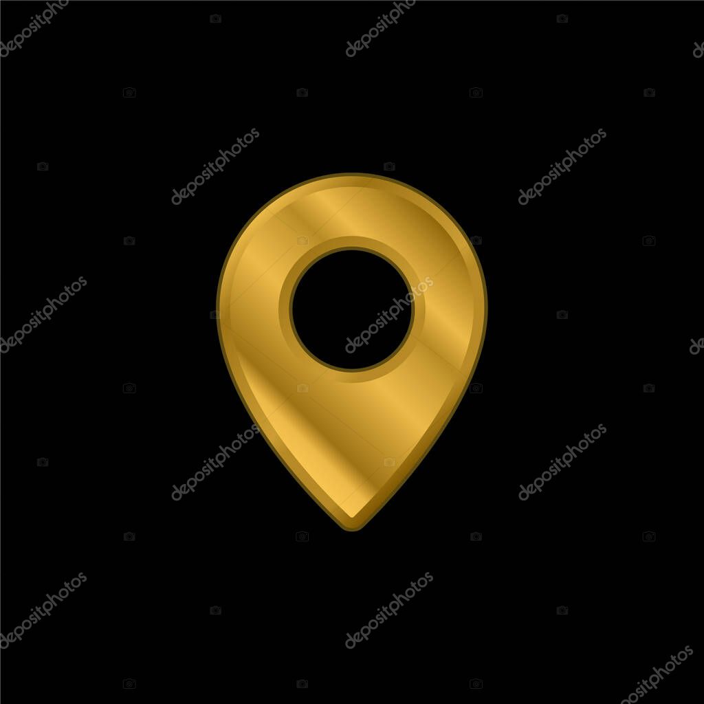 Black Placeholder Variant gold plated metalic icon or logo vector
