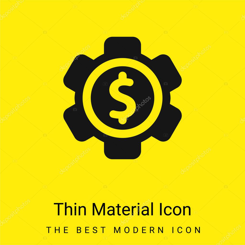 Bank Settings minimal bright yellow material icon