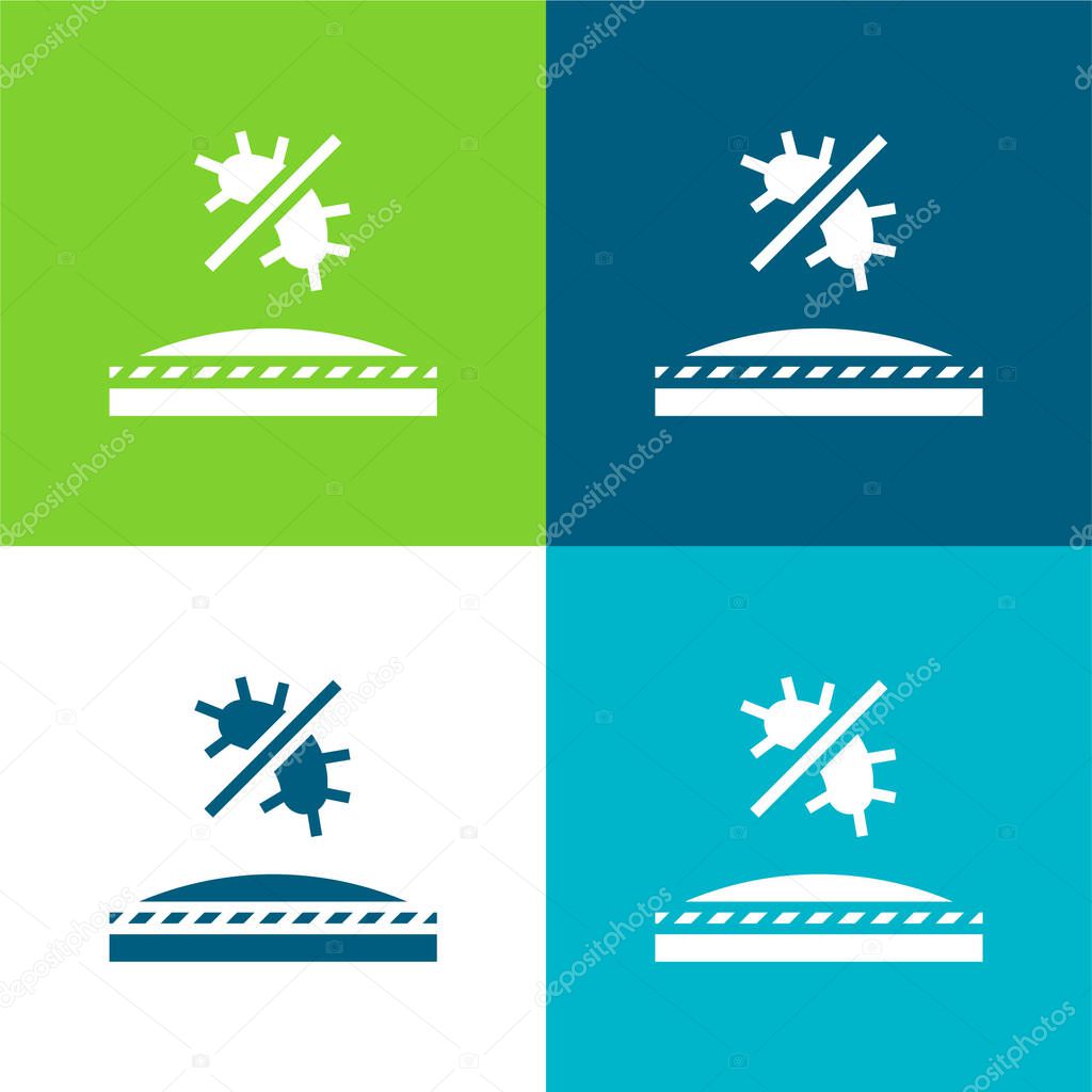 Antibacterial Flat four color minimal icon set