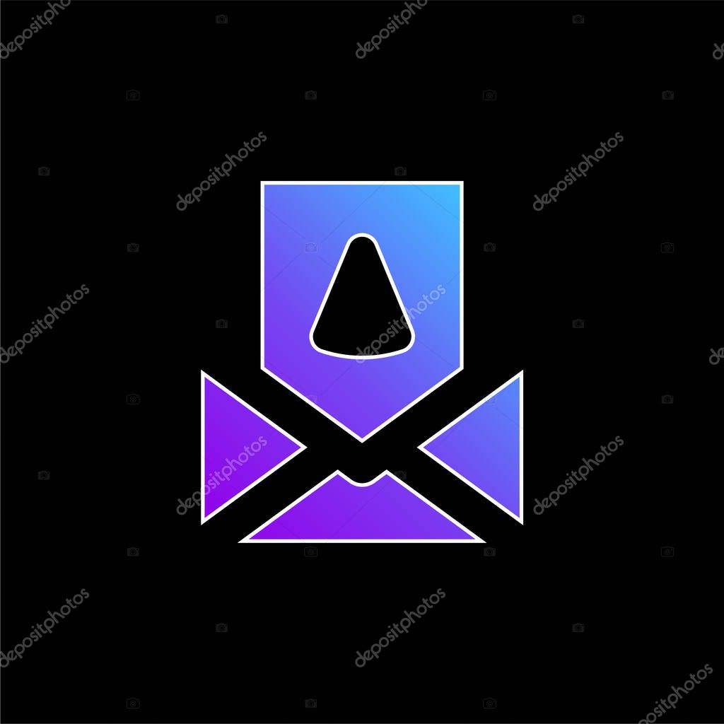 Birthday Card blue gradient vector icon