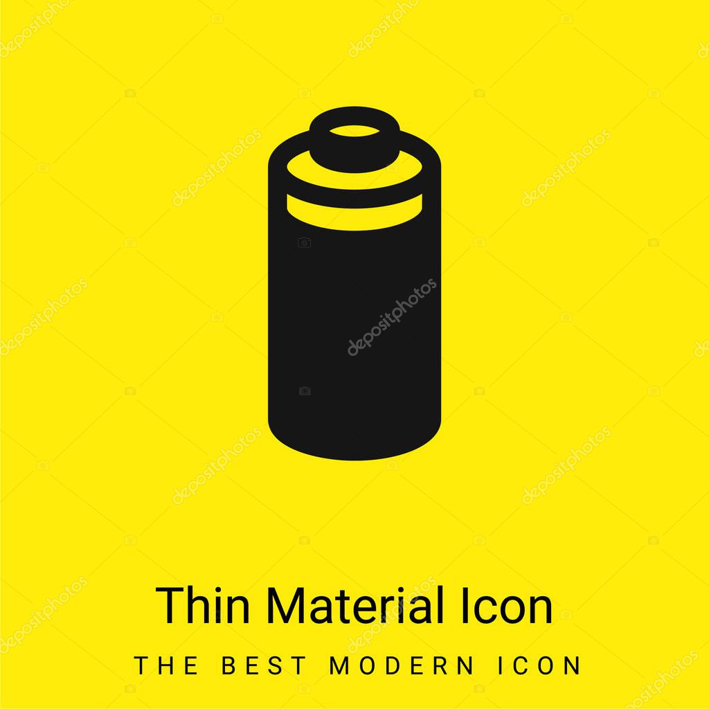 Battery minimal bright yellow material icon